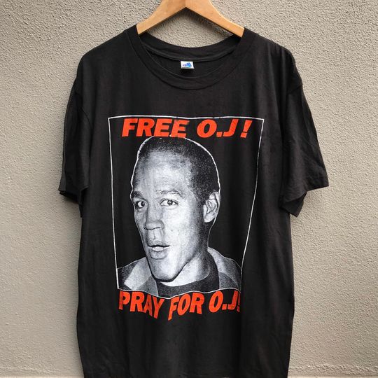 Vintage rare 90s OJ SIMPSON wanted rap tee