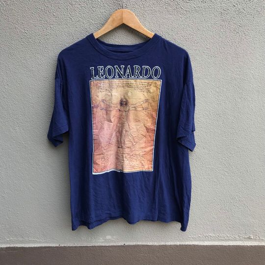 Vintage 90s LEONARDO da vinci art tee