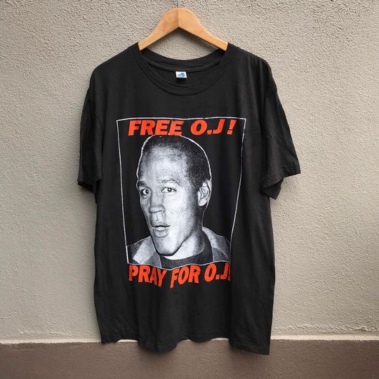Vintage rare 90s OJ SIMPSON wanted rap tee