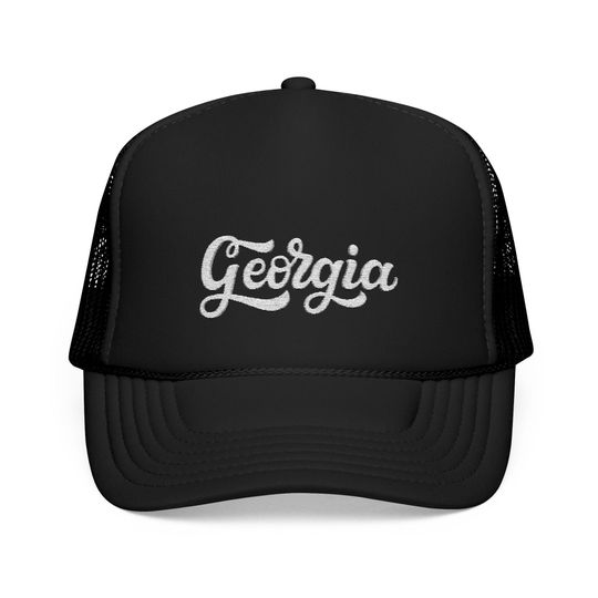 Georgia Embroidered Foam Trucker Hat