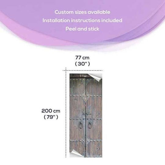 Wooden Self-adhesive Door Stickers