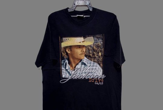 Vintage  ALAN JACKSON American Singer SongWriter T-Shirt. Music Shirts Drive Tour Concert Tees