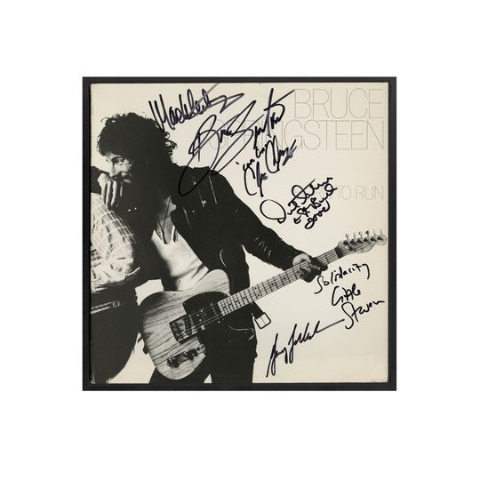 Autographed Bruce Springsteen "Born to Run" Album Cover Poster