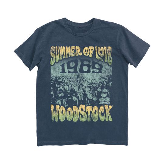 WOODSTOCK - Summer of Love Crowd Vintage T Shirt