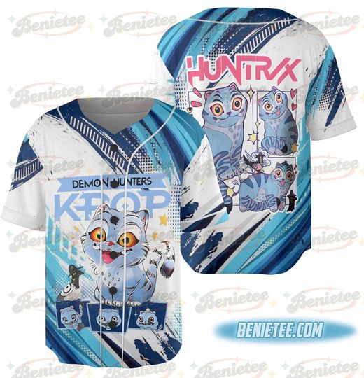 Demon Hunter Tiger Baseball Jersey, Derpy the Tiger And Bird Demon Hunter Tiger Jersey, Hunters Tiger fan, Kpop Saja Boys