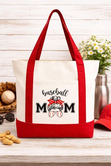 Baseball Mom Tote Bag