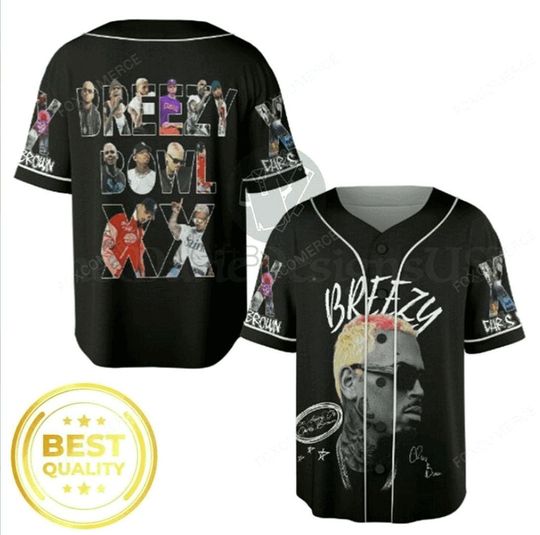 Chris Breezy Tour 2025 Baseball Jersey For Men Concert Outfit