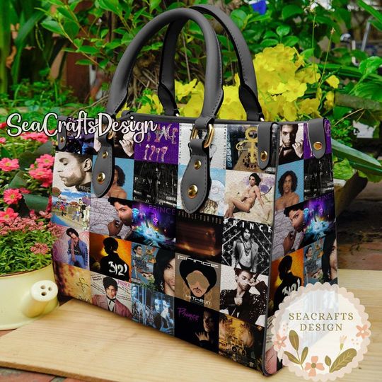 Prince Pur Rain Vintage Leather Handbag, Prince Rogers Nelson Leather Top Handle Bag, Gifts for her