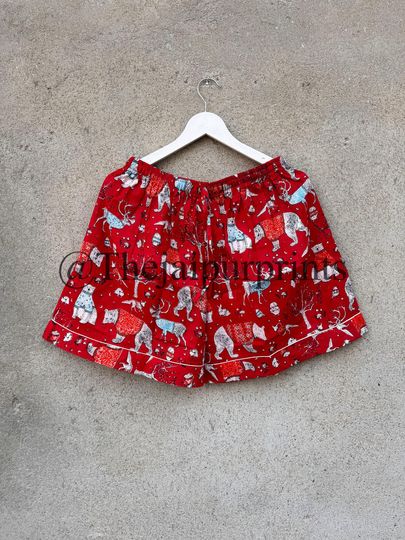 Christmas Pajama Shorts: Indian  Family PJs
