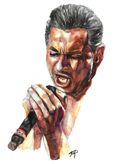 Depeche Mode Digital Print Poster, Dave Gahan Artwork, Vertical Matte Poster, Rock Wall Art