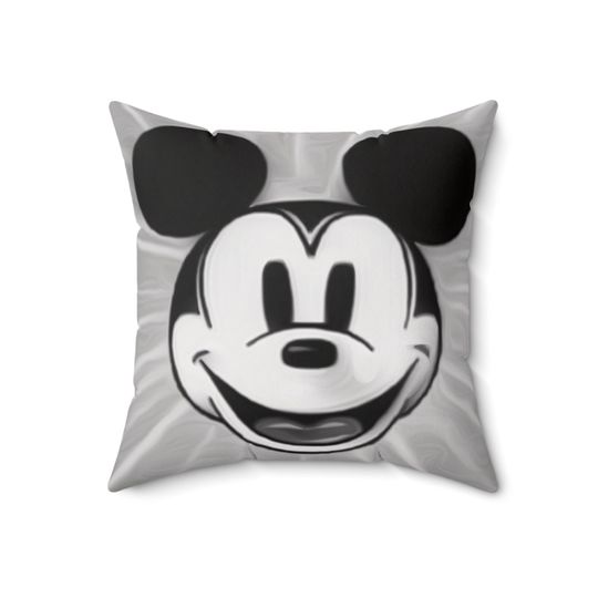 Spun Polyester Square Pillow Painting of Disney ~Mickey Mouse
