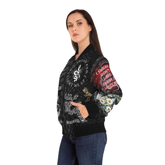Rep jacket, reputation jacket, Women's Bomber Jacket (AOP)