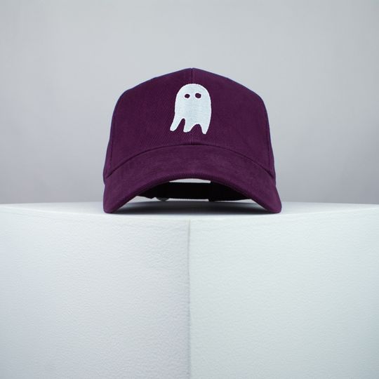 Crazy Ghost embroidered baseball cap / halloween / spooky / costume