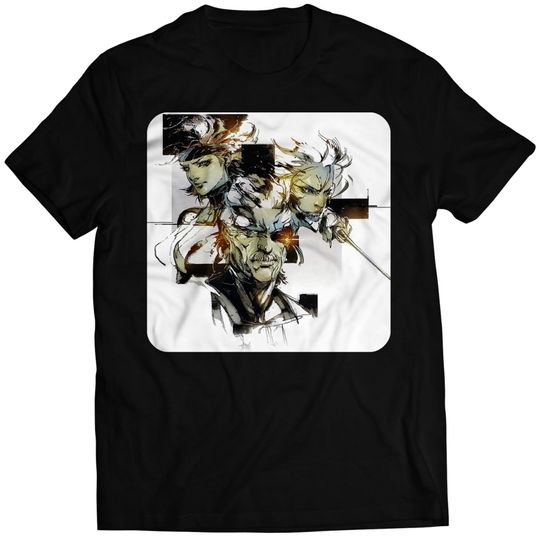 Meryl, Snake, & Raiden Faces Metal Gear Solid 4 Unisex T-shirt