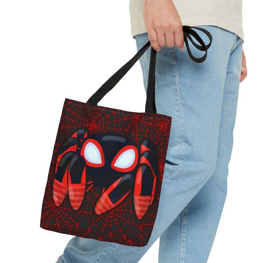 Spidey Inspired Halloween Tote Bag Miles Morales TRACE-E TWIST-E Bot