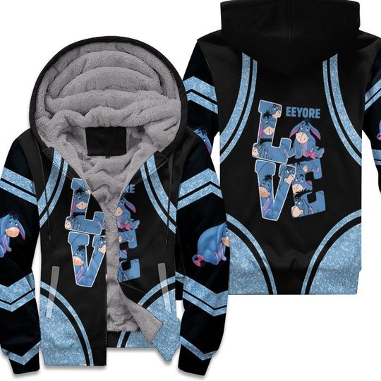 Disney Love Eeyore Winnie The Pooh Unisex Fleece Hoodie