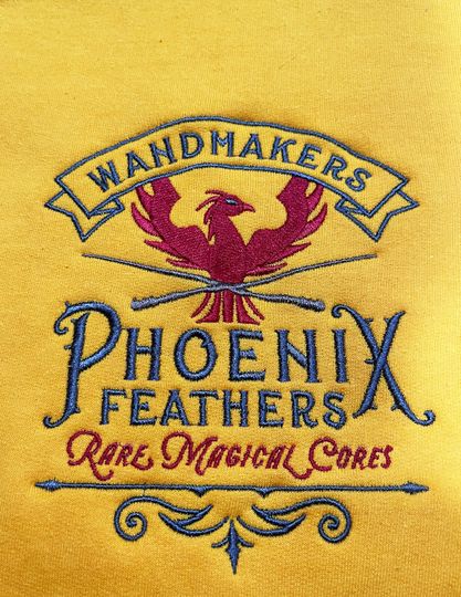 Embroidered Phoenix Wandmaker Sweatshirt: Wizard World Gift