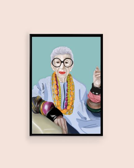 Iris Apfel Fashion Icon Premium Matte Vertical Posters