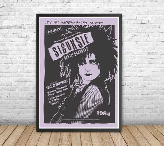 Punk Poster, Siouxsie and the Banshees 1984