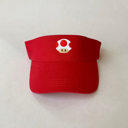 Toad Embroidered Sun Visor for Halloween, Cotton Visor Costume Accessories