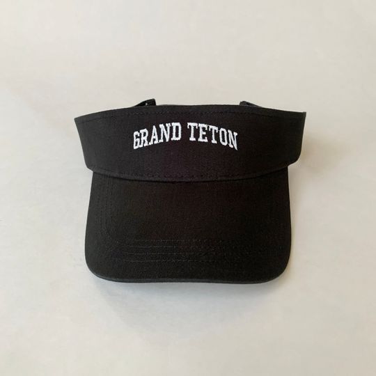 Grand Teton Letters Embroidered Sun Visor Cotton Cap