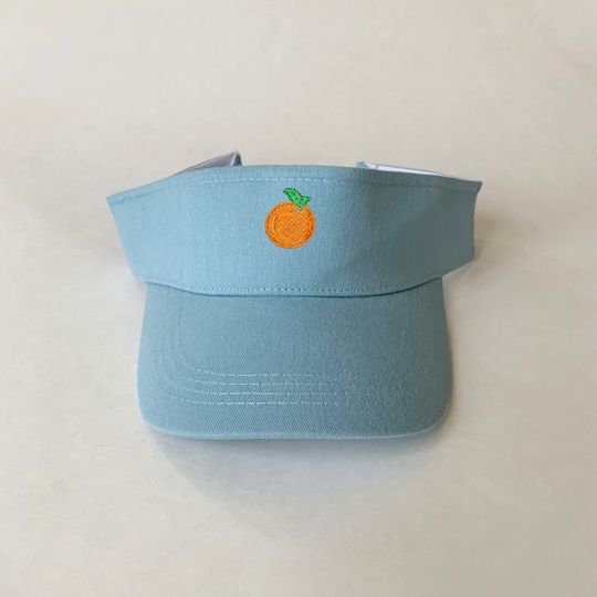 Orange Embroidered Visor Tangerine Cotton Visor