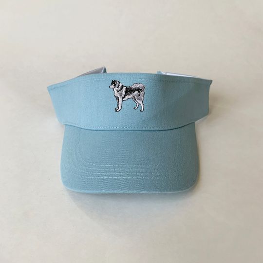 Siberian Husky Embroidered Visor dog Visor Embroidered Cotton Visor