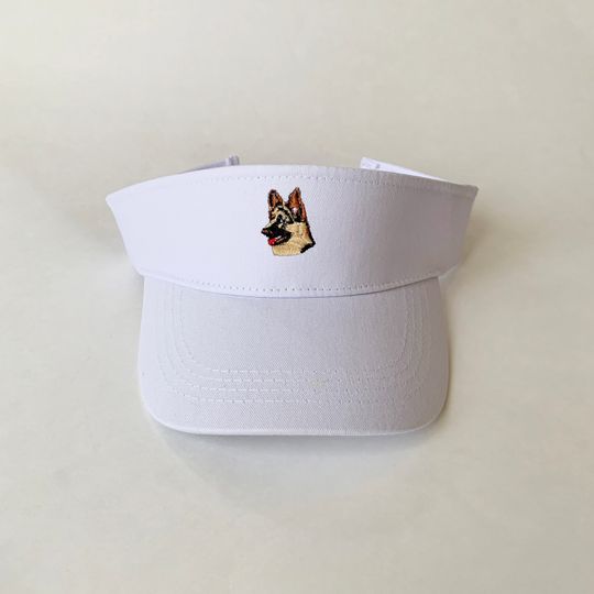 German Shepherd Embroidered Sun Visor Cotton Cap