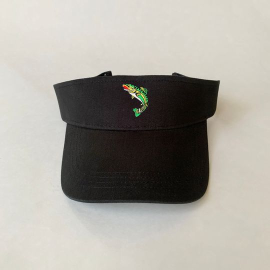 Trout Fishing Embroidered Visor Cotton Visor