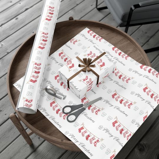 Dental Christmas Wrapping Paper: Dentist Gift Wrap