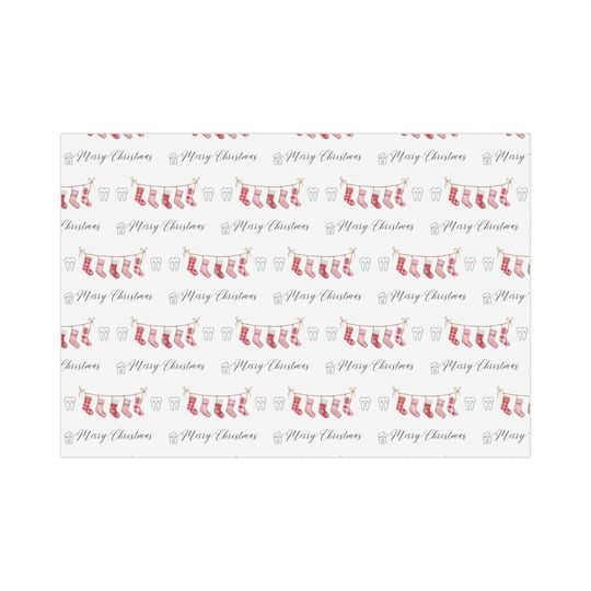 Dental Christmas Wrapping Paper: Dentist Gift Wrap