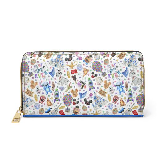 Disney Best Day Ever Vegan Leather Zipper Wallet, Disney Wallet