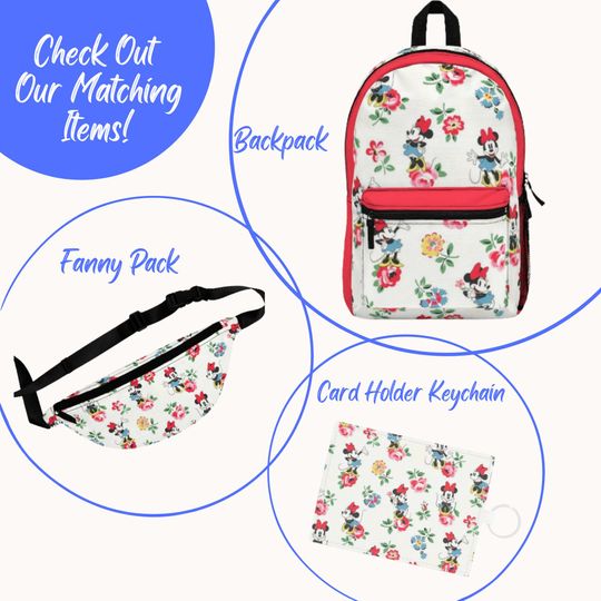 Disney Minnie Mouse Floral Backpack, Disney Backpack