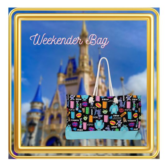 Disney Monsters Inc Weekender Bag, Disney Vacation Bag, Mike Wazowski Bag