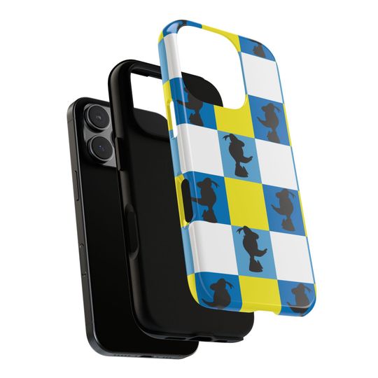 Donald Duck Silhouette iPhone Case – Tough Checker Pattern Cover