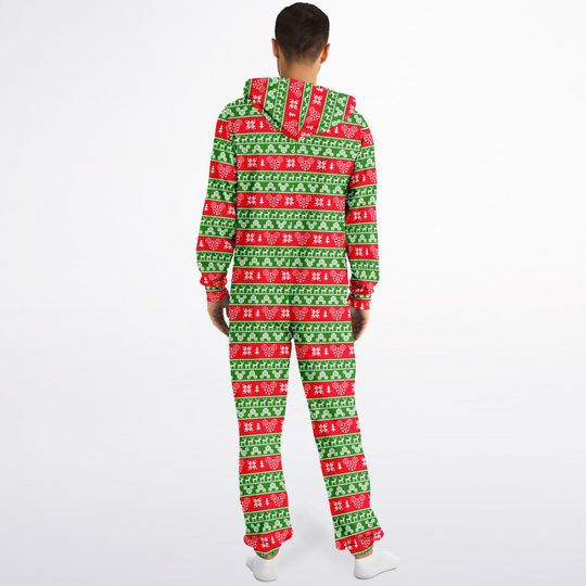 Disney Christmas Men's Hooded Jumpsuit | Christmas Pajama Outfits | Family Matching Pajamas