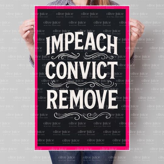 Impeach Trump Protest Sign: Political Activism, Resist Design