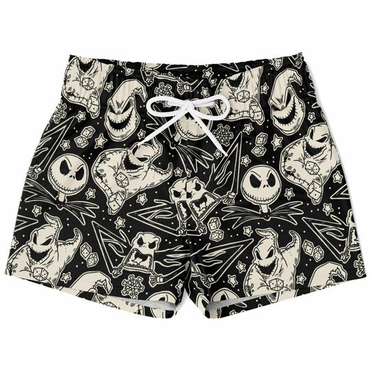 Nightmare Before Christmas Swim Trunks, Boys Beach Shorts, Disney Vacation Swimwear