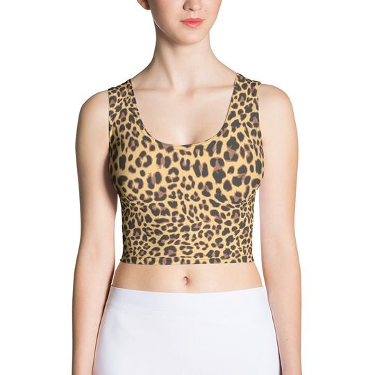 Leopard Print Crop Top, Leopard Tank Top, Animal Print