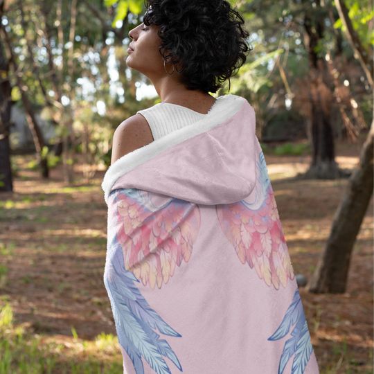 Angel Wings Hoodie Blanket