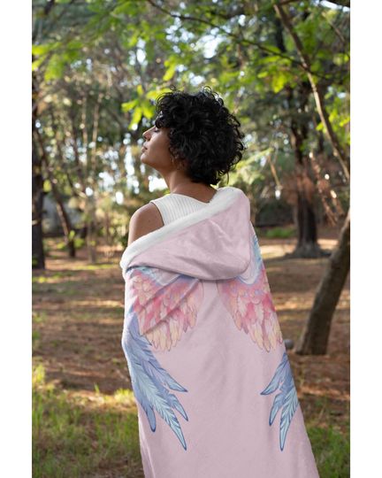 Angel Wings Hoodie Blanket