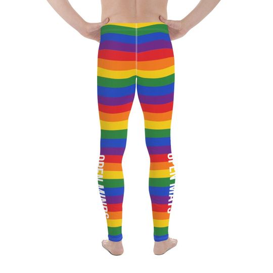 Mens Open Mats Open Minds Jiu-Jitsu Athletic Leggings - BJJ supporting LBGTQ