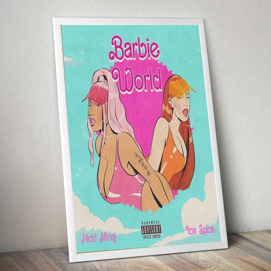 Nicki Minaj x Ice Spice Barbie World Home Decor Poster