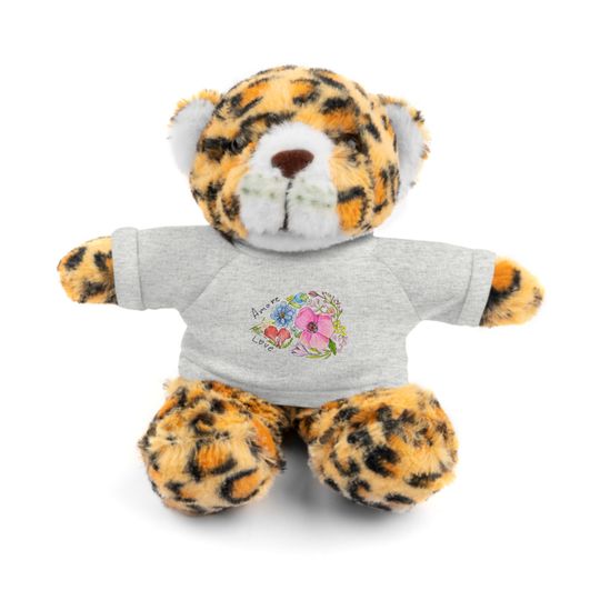 Stuffed animals wearing tee