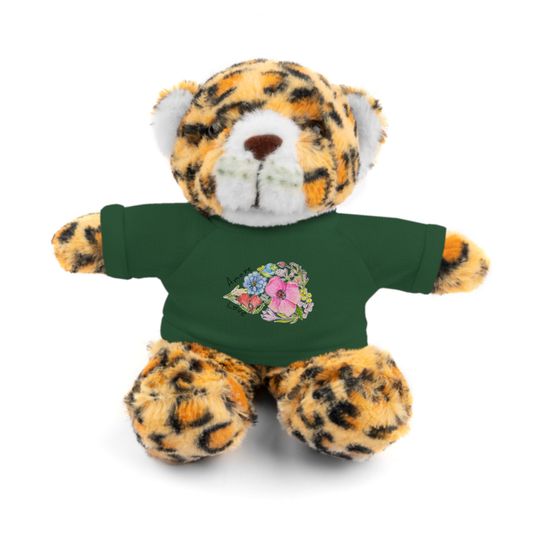 Stuffed animals wearing tee