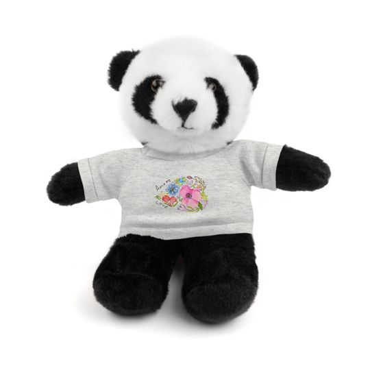 Stuffed animals wearing tee