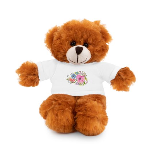 Stuffed animals wearing tee