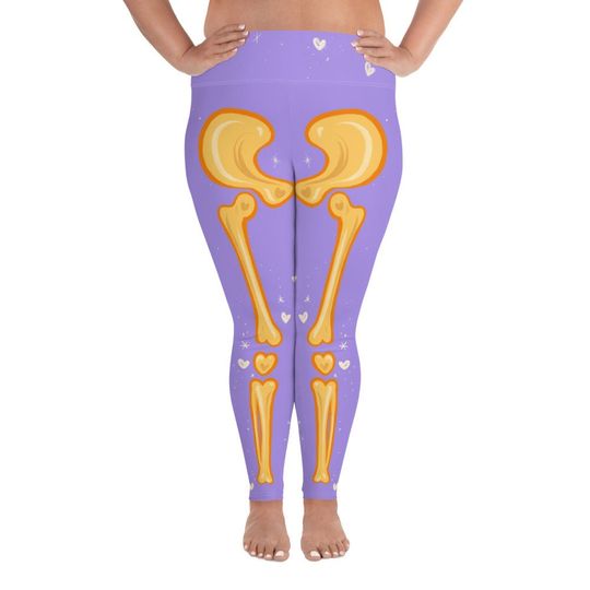 Adorabones Purple & Orange Leggings