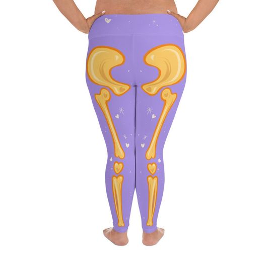 Adorabones Purple & Orange Leggings