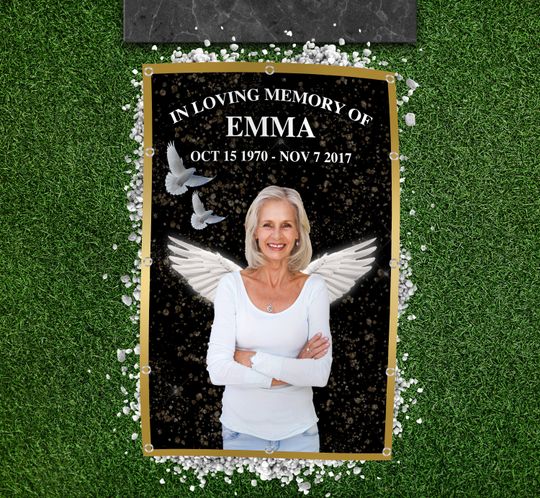 Funeral Grave Blanket, Memorial Grave Banner